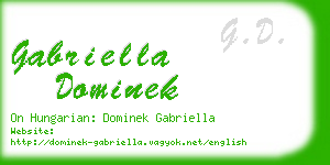 gabriella dominek business card